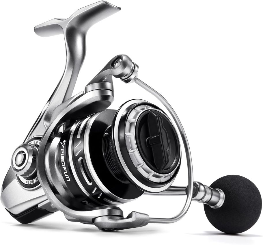 Piscifun NautiX Spinning Reel, Aluminum Spinning Fishing Reel, CNC Aluminum Gear, 33LBs Max Drag, 8+1 Sealed BB, 6.0:1/5.4:1 Gear Ratio, Smooth Powerful Freshwater Saltwater Spinning Reel