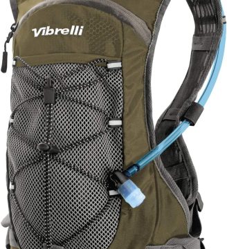 Vibrelli Hydration Backpack & 2L Hydration Bladder - High Flow Bite Valve - Hydration Pack for Cycling, Running, Hiking