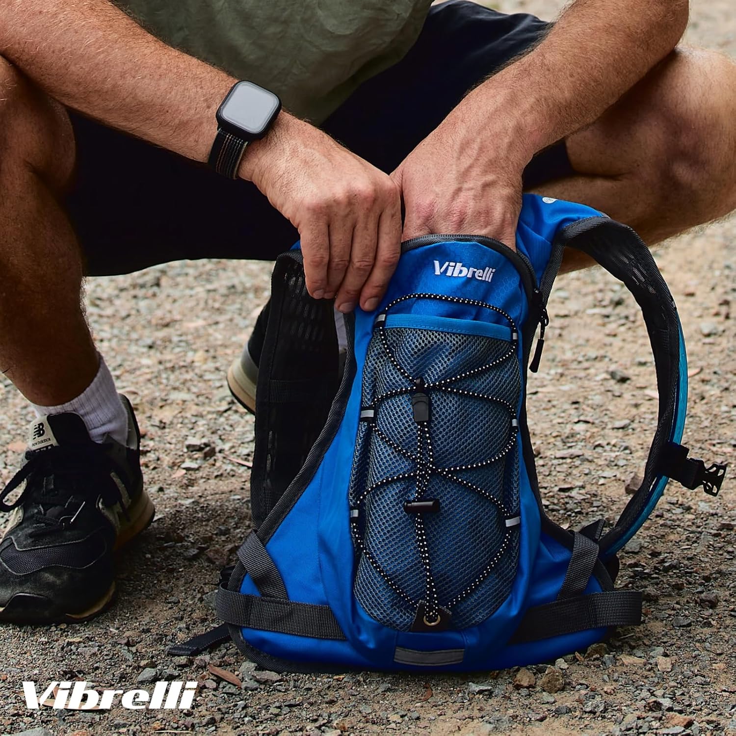 Vibrelli Hydration Backpack & 2L Hydration Bladder - High Flow Bite Valve - Hydration Pack for Cycling, Running, Hiking - Image 3